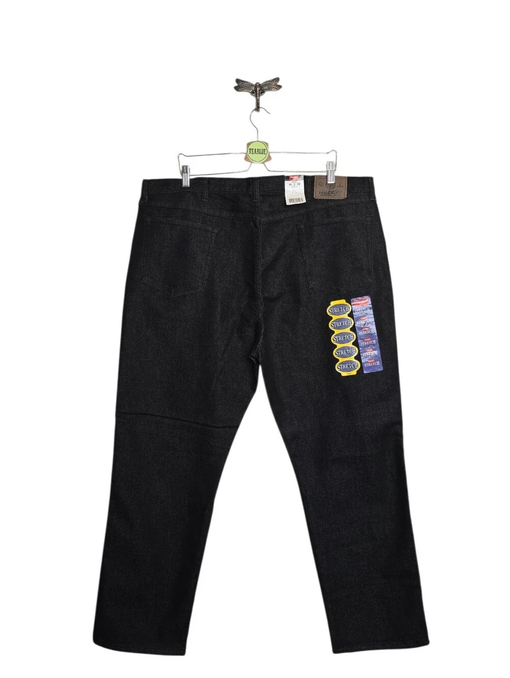 Wrangler Hero Men's Stretch Black Jeans 44 Regular Fit Straight Leg NWT